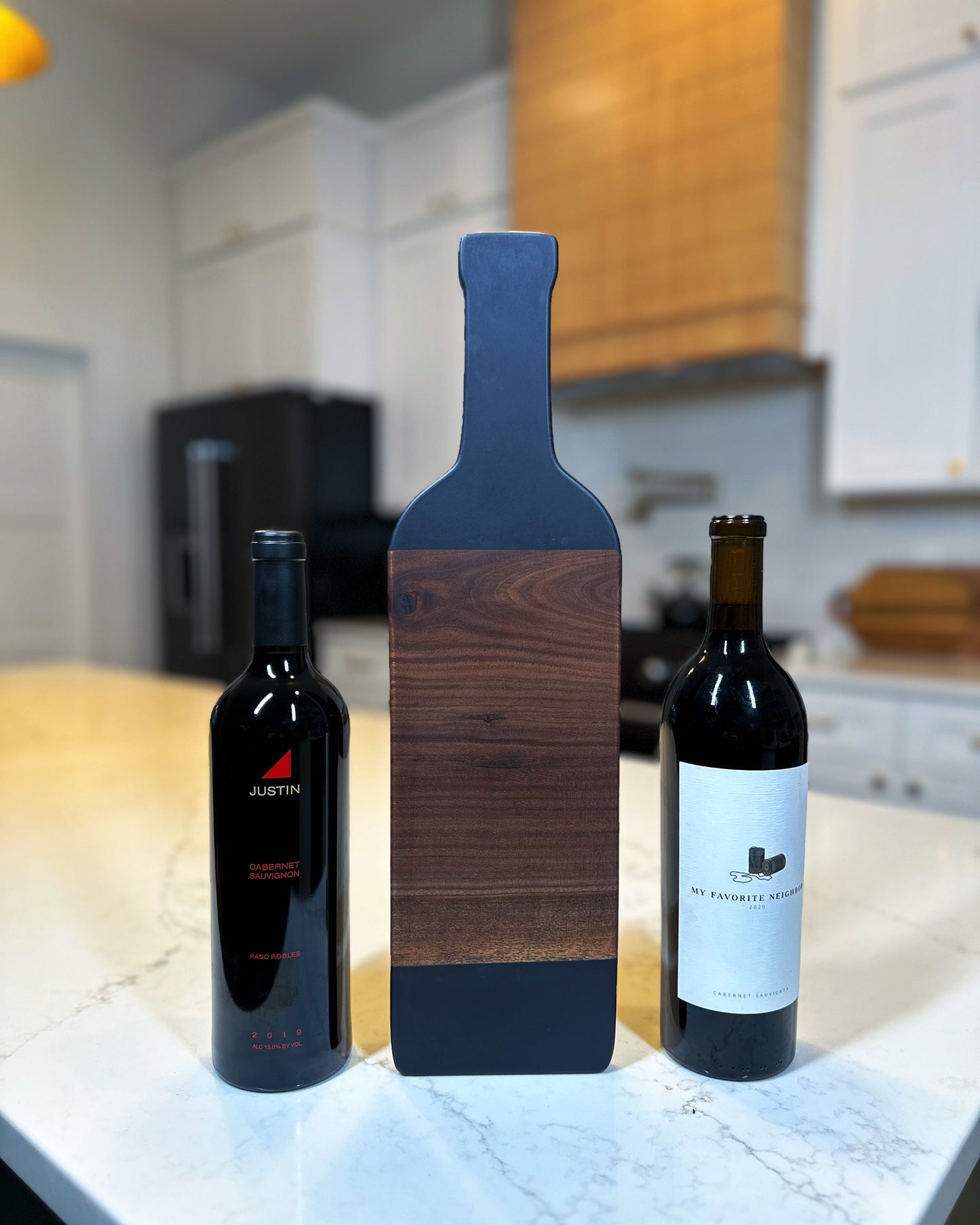 Wine Bottle Epoxy Resin Charcuterie Board