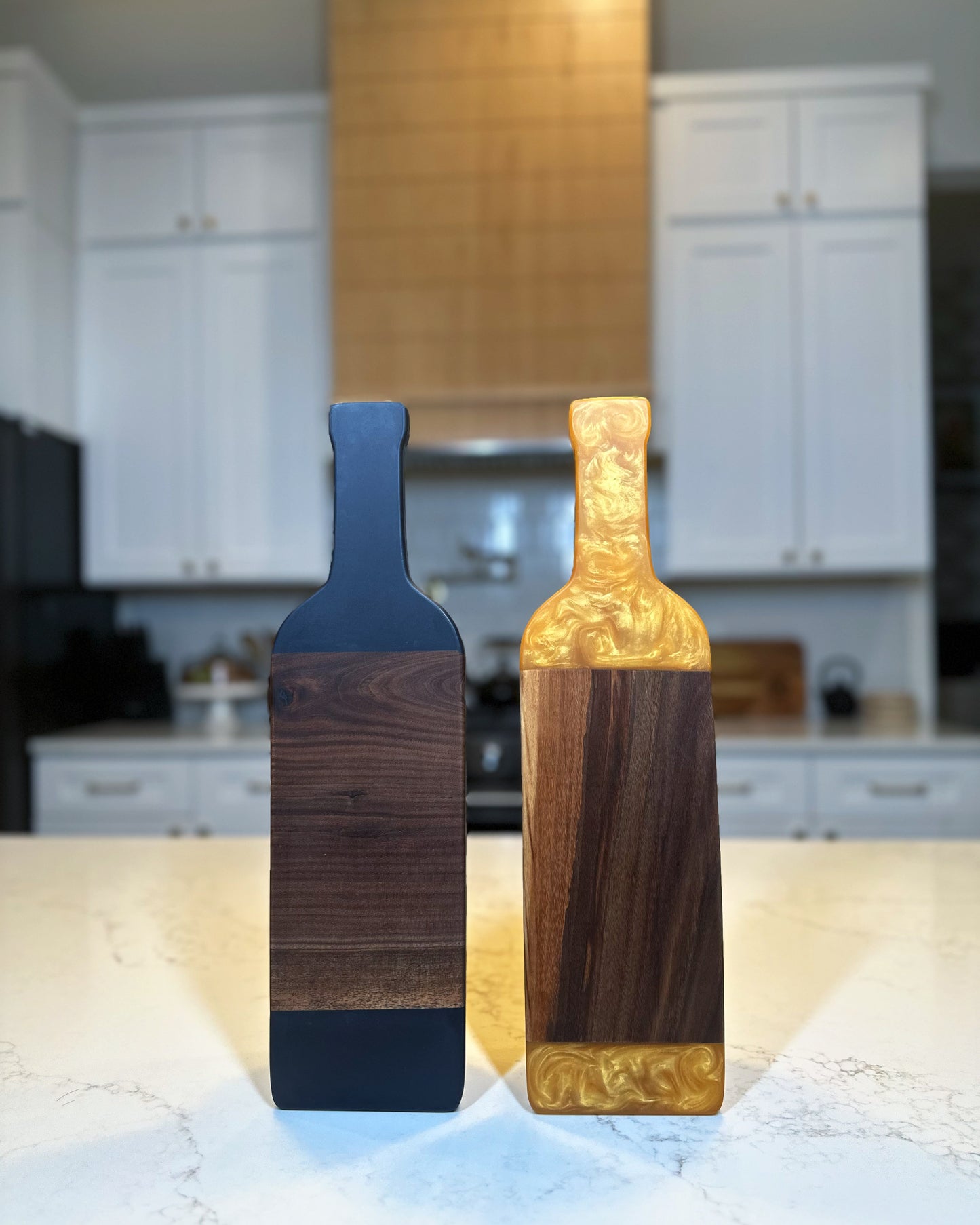 Wine Bottle Epoxy Resin Charcuterie Board