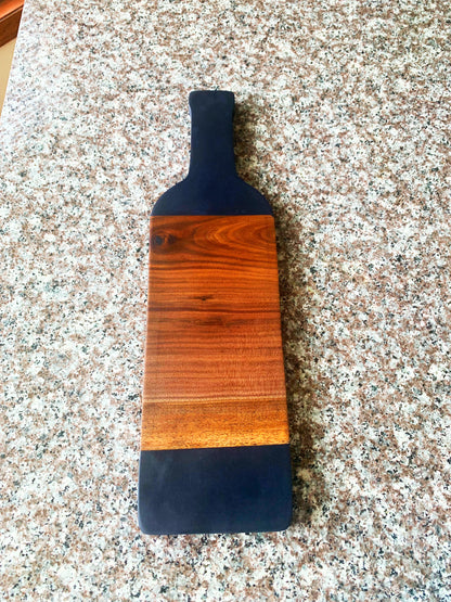 Wine Bottle Epoxy Resin Charcuterie Board